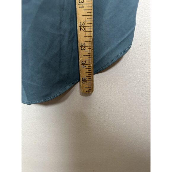 Halara Breezeful Blue High Rise Crossover Waist Cropped Pants Size Large Petite - Picture 8 of 9